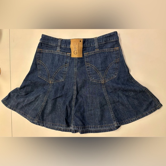 Rare Y2K Dolce & Gabbana Flared Denim Mini Skirt - Picture 2 of 6